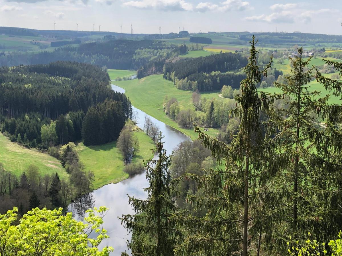 Chalet-Ferienwohnung Aehrenglueck, 70 Qm, Wellness/Fitness/Sauna - Bergroedelhof Feilitzsch エクステリア 写真