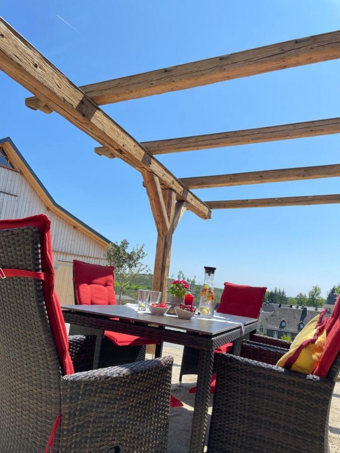 Chalet-Ferienwohnung Aehrenglueck, 70 Qm, Wellness/Fitness/Sauna - Bergroedelhof Feilitzsch エクステリア 写真