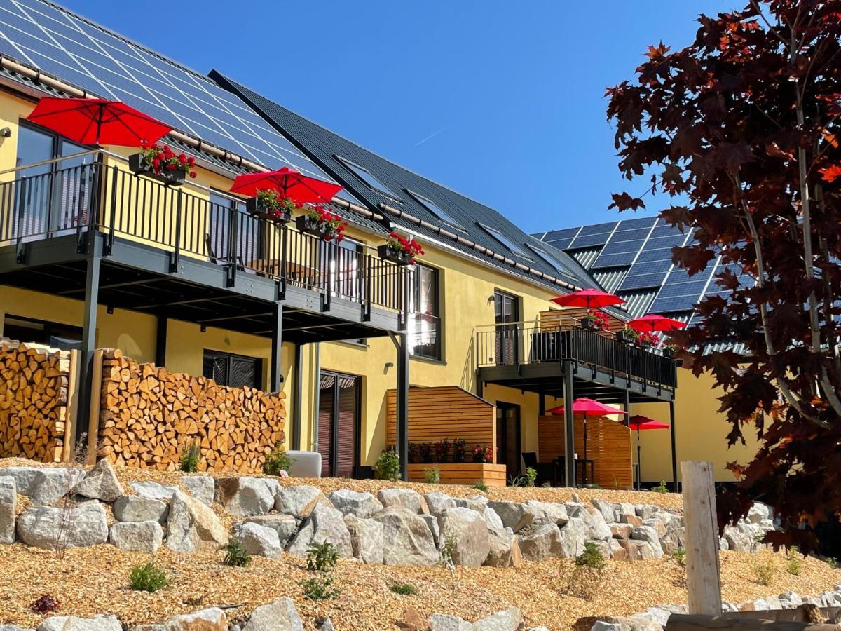 Chalet-Ferienwohnung Aehrenglueck, 70 Qm, Wellness/Fitness/Sauna - Bergroedelhof Feilitzsch エクステリア 写真